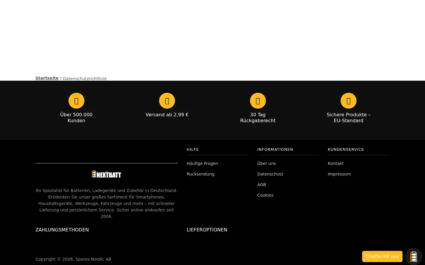 Screenshot of nextbatt.de