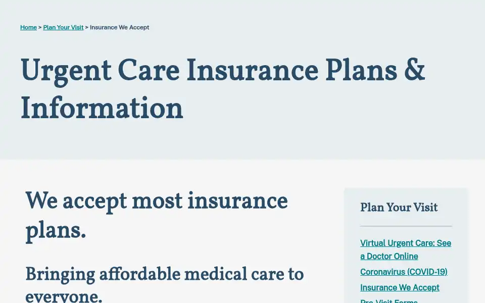 Screenshot of nextcare.com