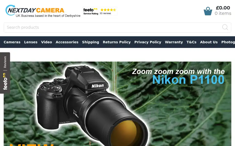 Screenshot of nextdaycamera.co.uk