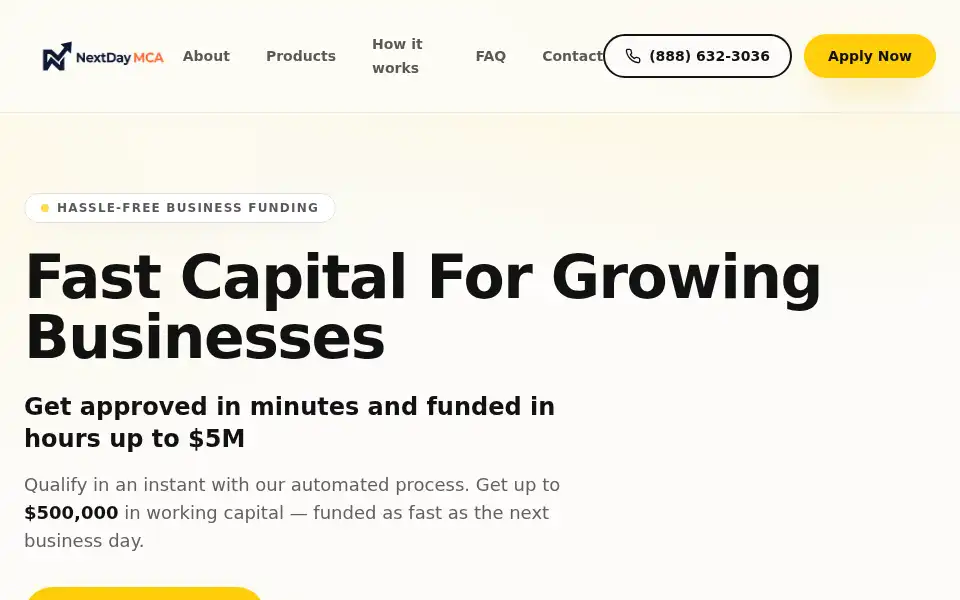 Screenshot of nextdaymca.com