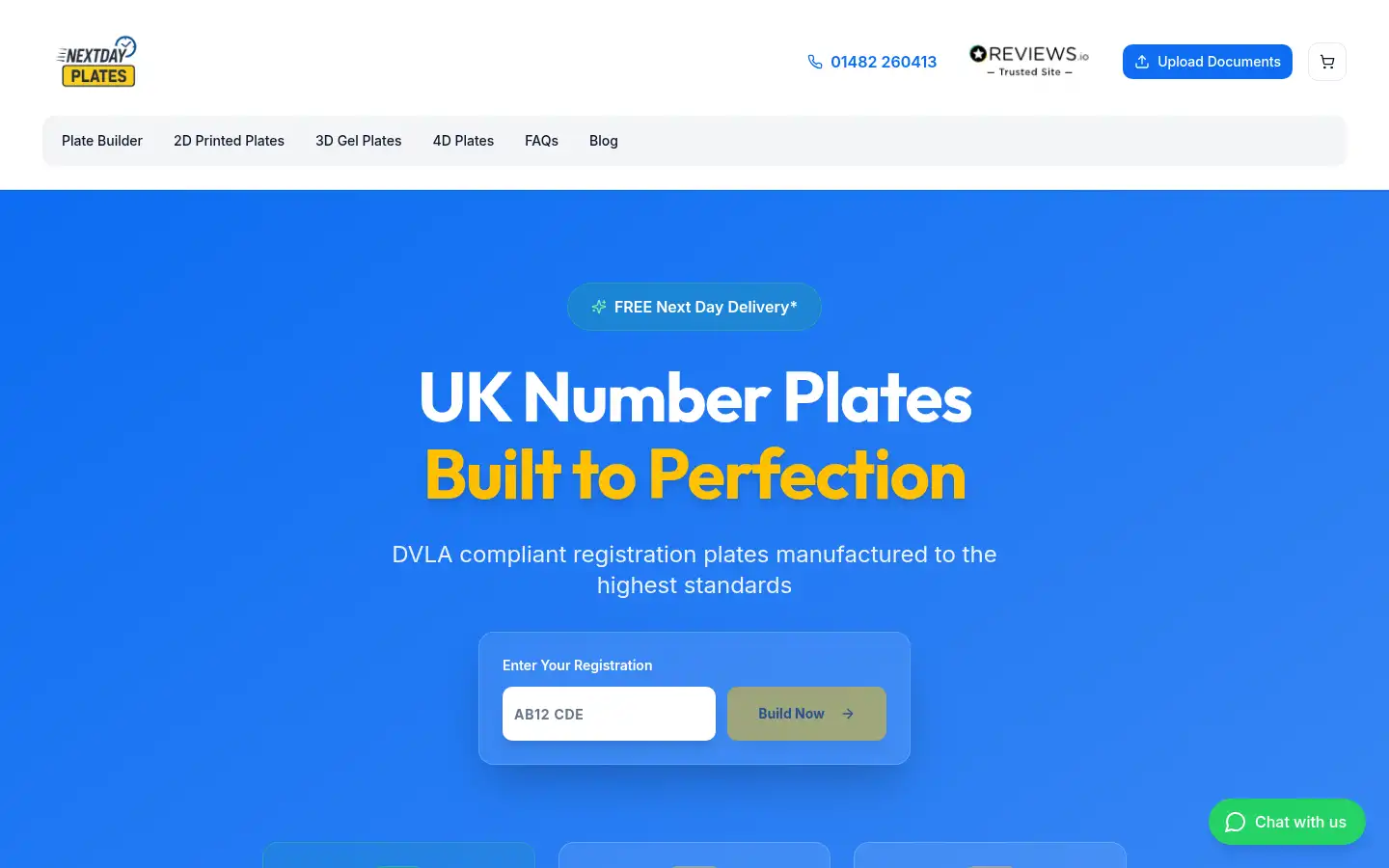 Screenshot of nextdayplates.co.uk