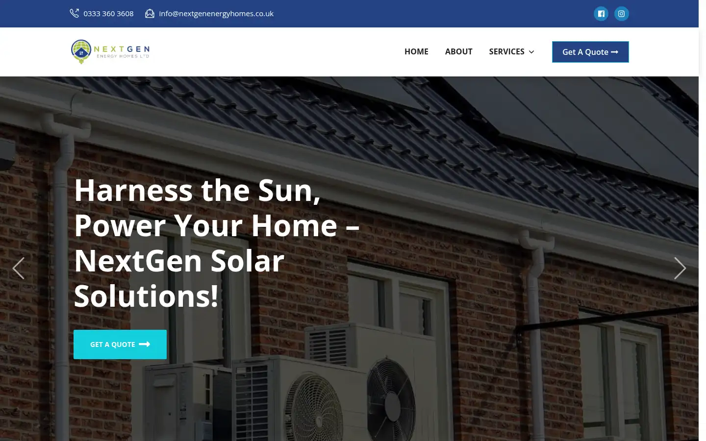 Screenshot of nextgenenergyhomes.co.uk