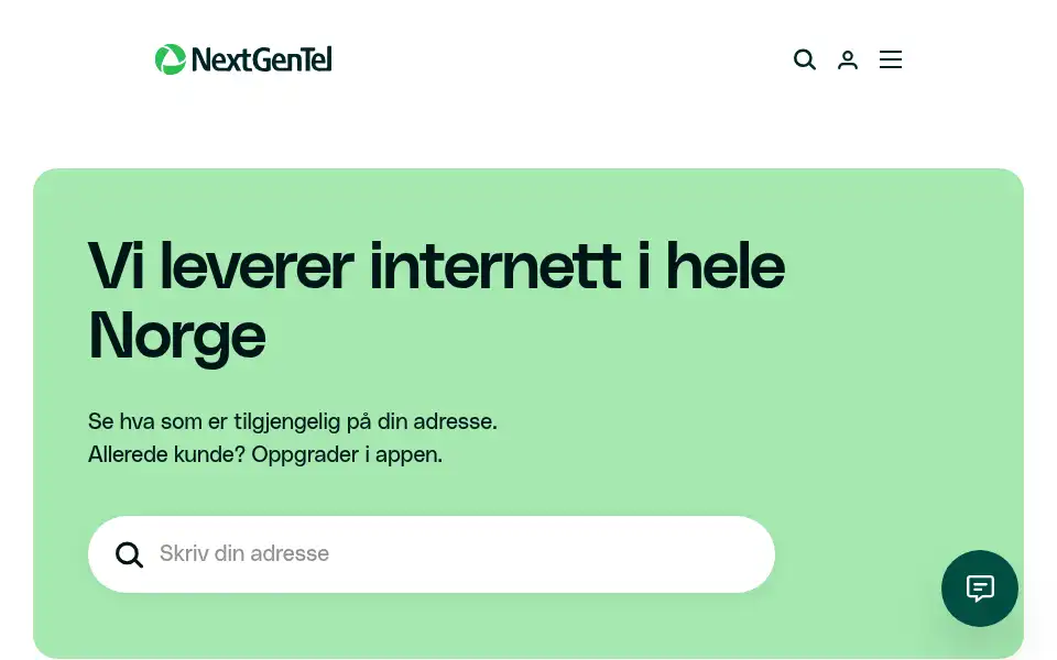 Screenshot of nextgentel.no