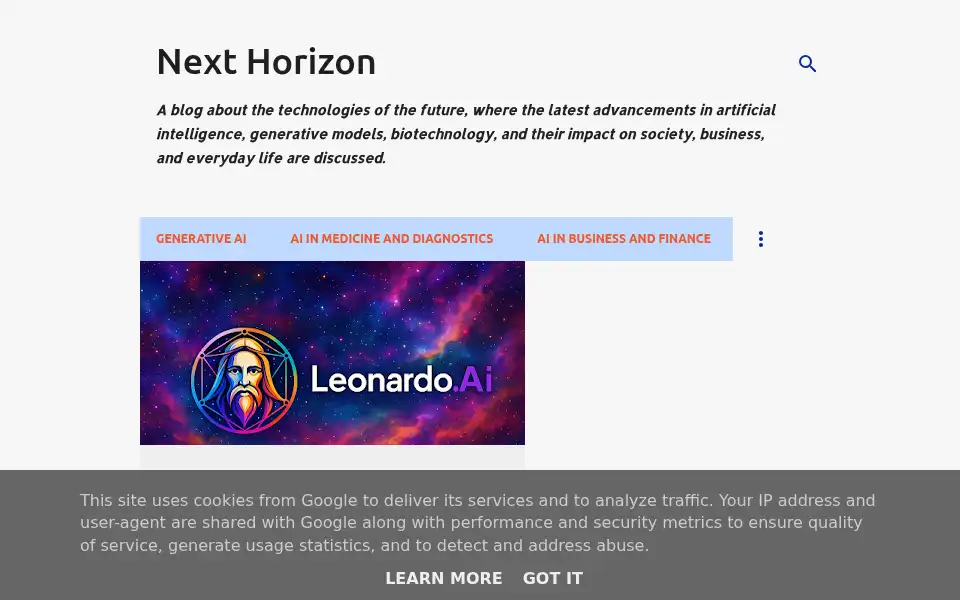 Screenshot of nexthorizon.space