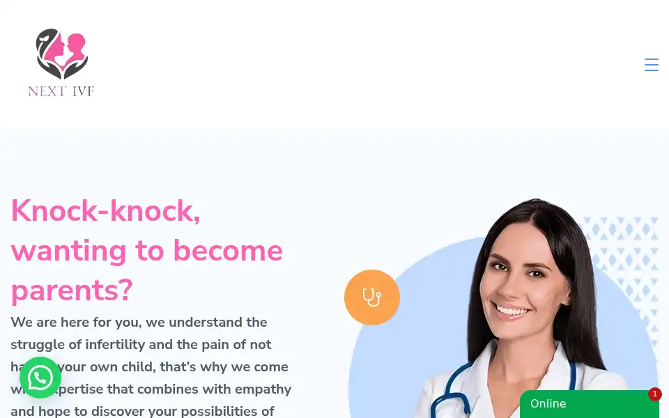 Screenshot of nextivf.com