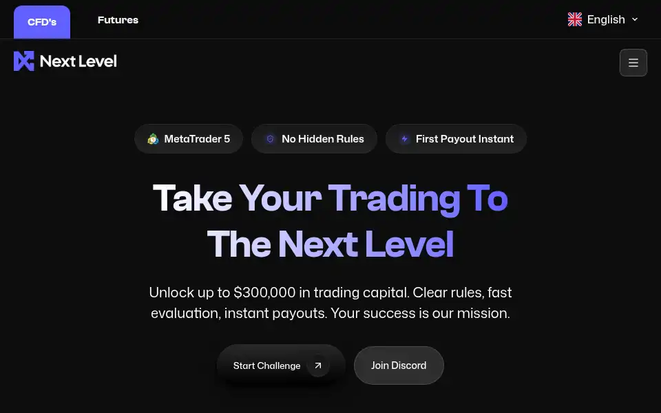 Screenshot of nextlevelfxtrade.com