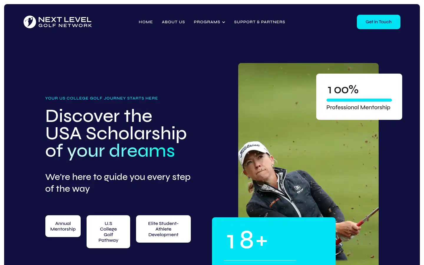 Screenshot of nextlevelgolfnetwork.com