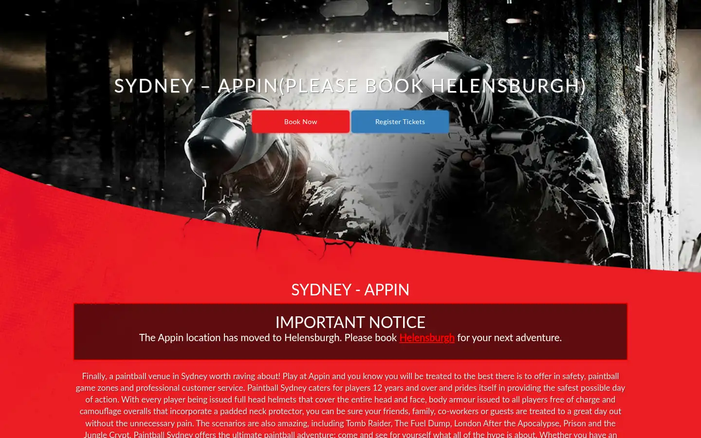 Screenshot of nextlevelpaintball.com.au