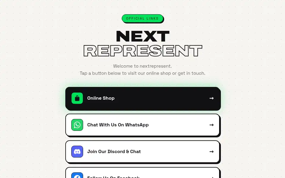 Screenshot of nextrepresent.com