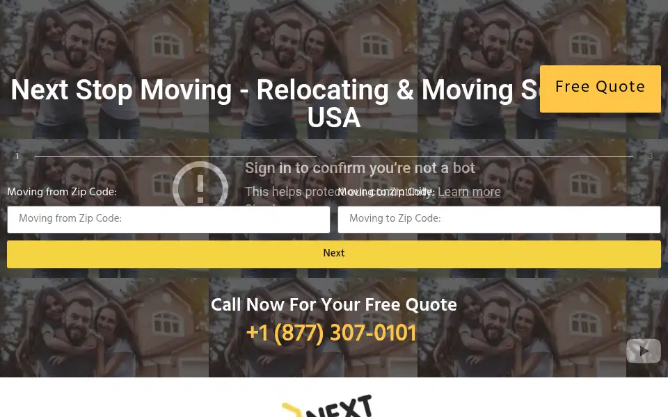 Screenshot of nextstopmoving.com