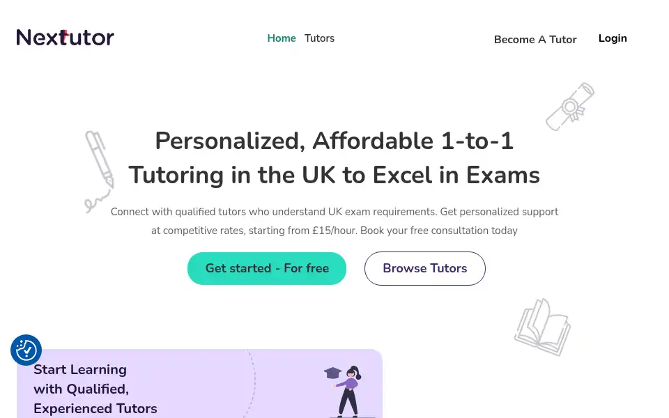 Screenshot of nextutor.co.uk