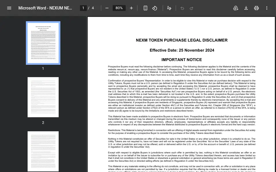 Screenshot of nexum.ai