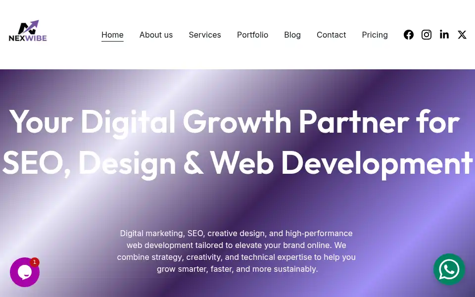 Screenshot of nexwibe.com