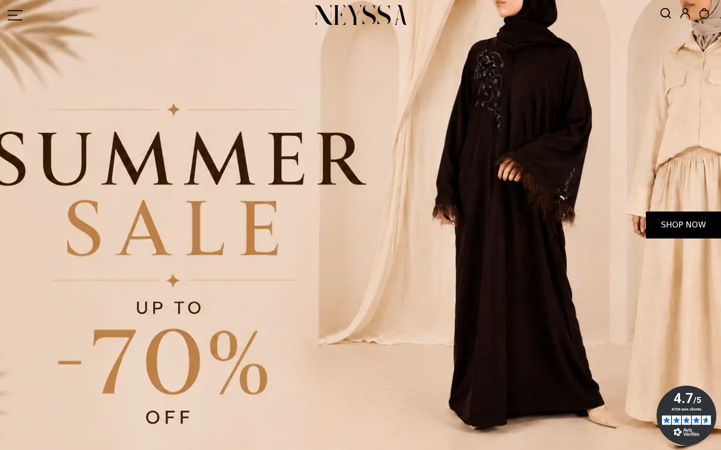 Screenshot of neyssa-shop.com