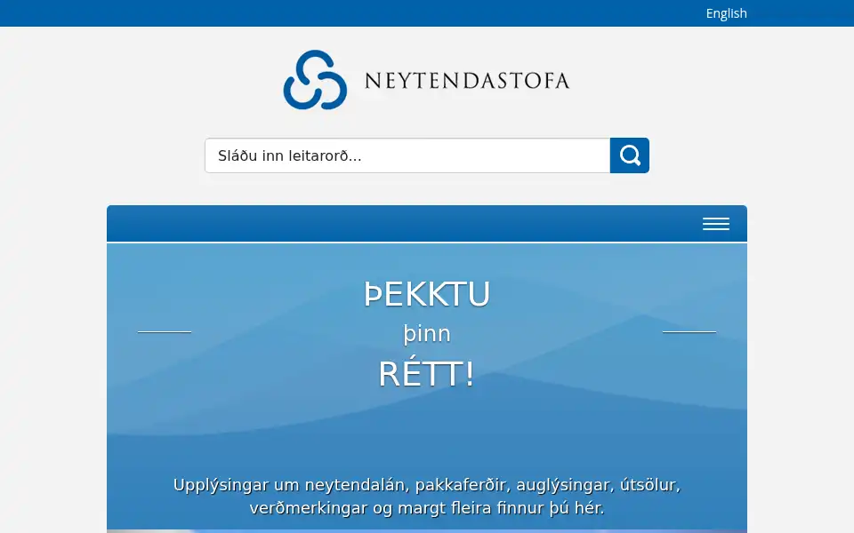 Screenshot of neytendastofa.is