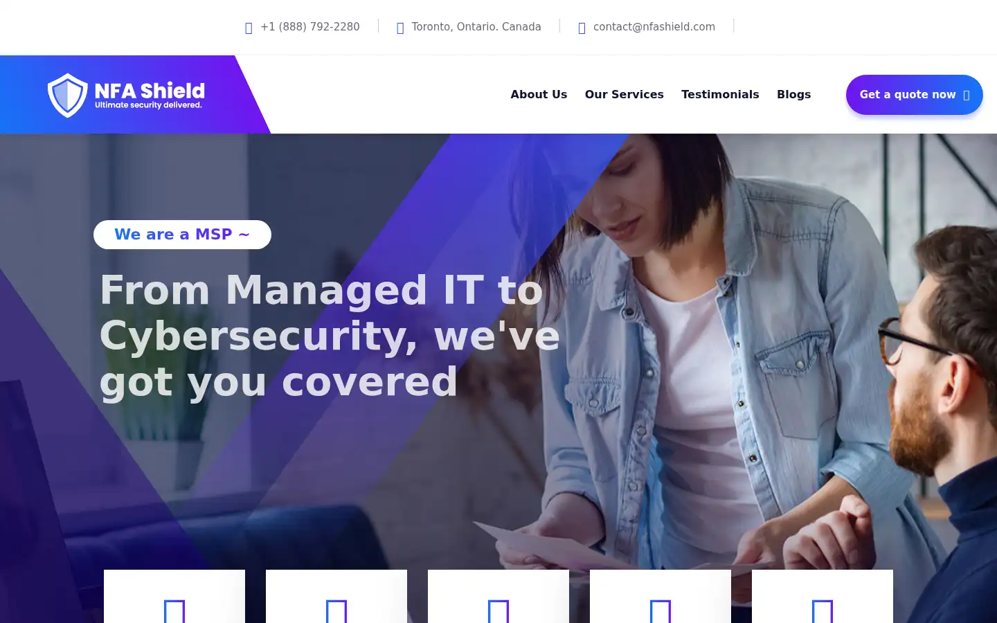 Screenshot of nfashield.com