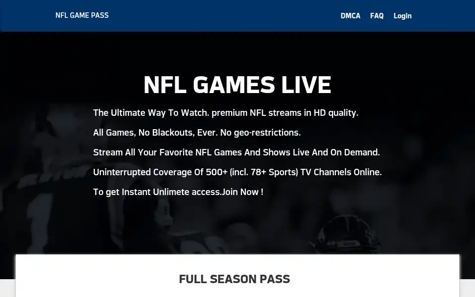 Screenshot of nflsqtv.com
