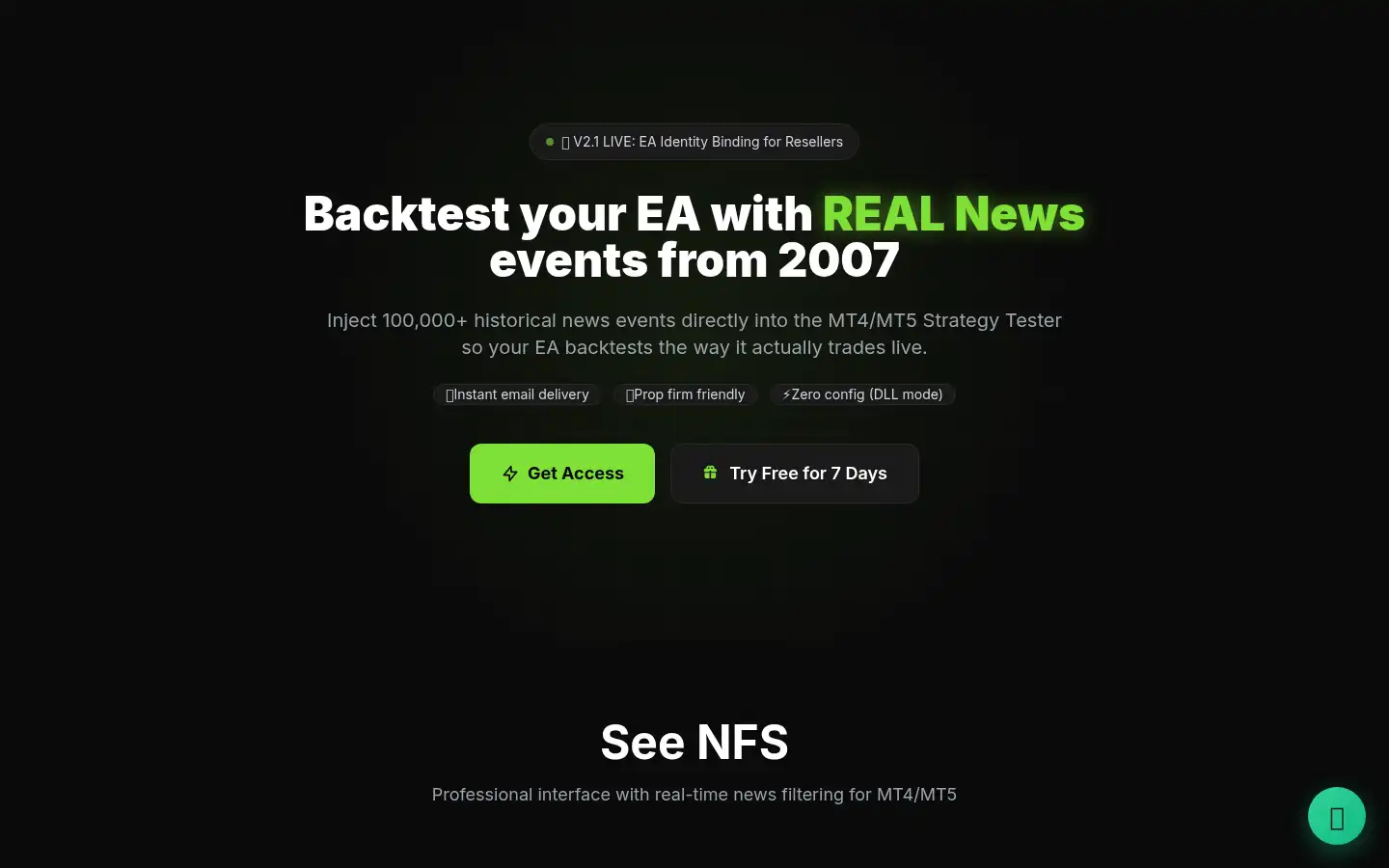 Screenshot of nfs.tradingischess.com