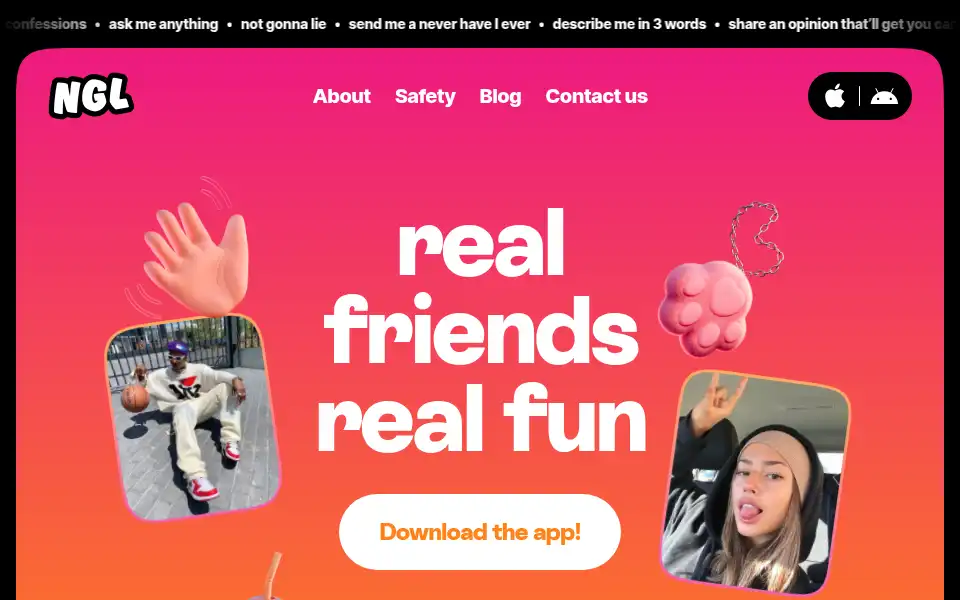Screenshot of ngl.link