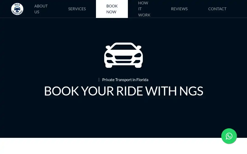 Screenshot of ngsprivaterides.com