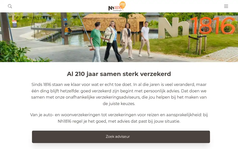 Screenshot of nh1816.nl