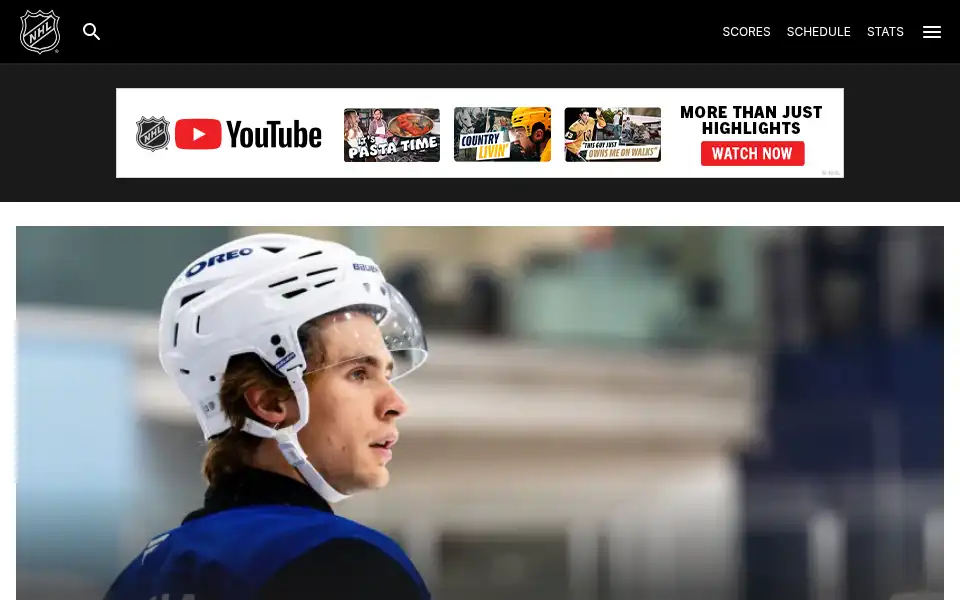 Screenshot of nhl.com