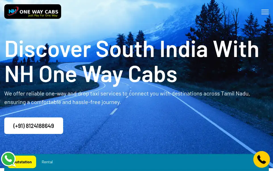 Screenshot of nhonewaycabs.in