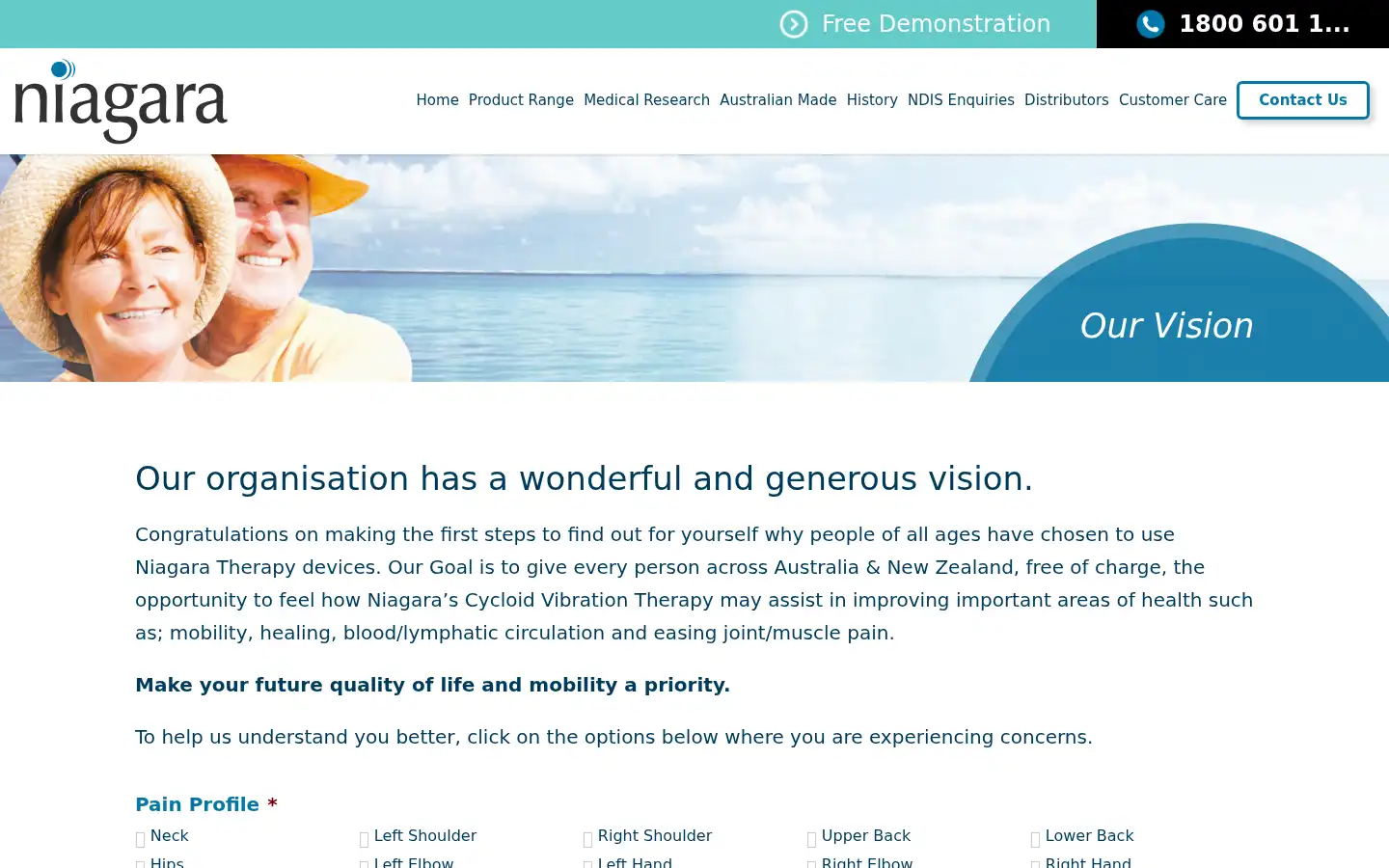 Screenshot of niagara.com.au