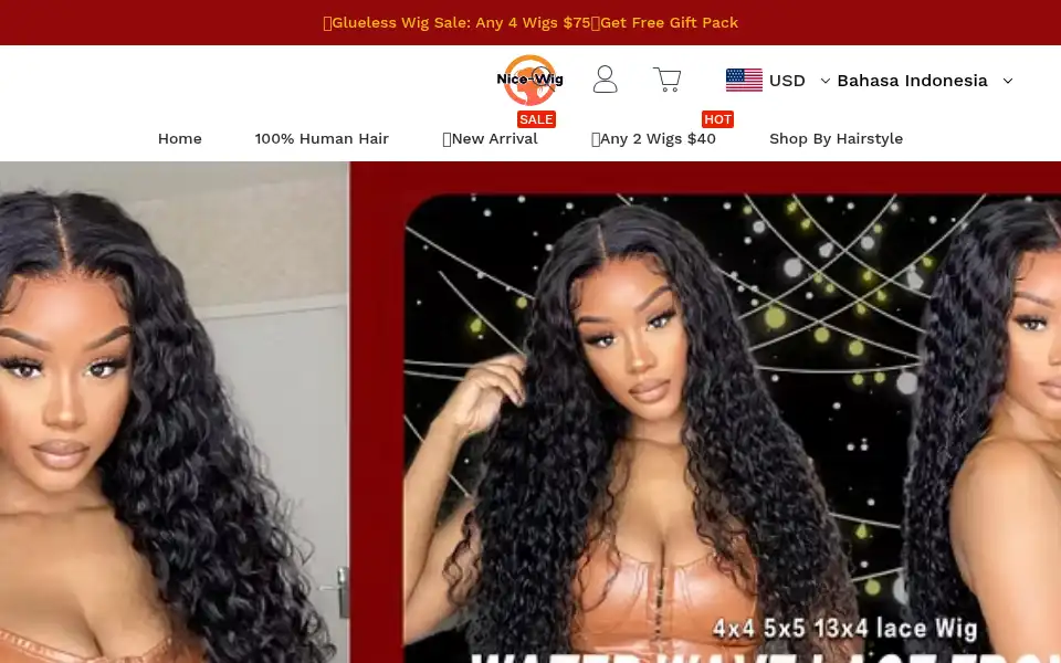 Screenshot of nice-wig.com