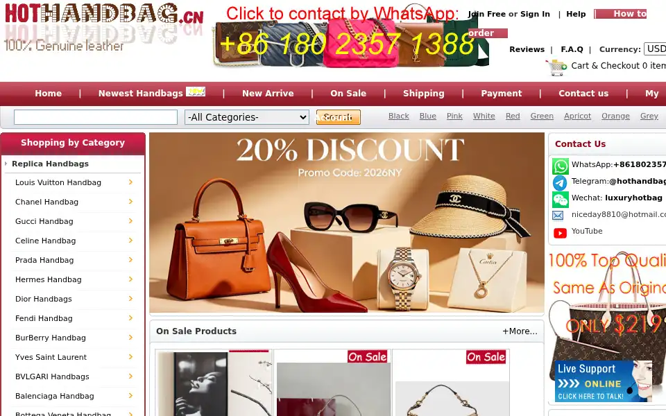 Screenshot of nicebags.cn