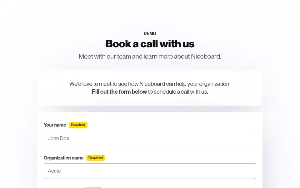 Screenshot of niceboard.co