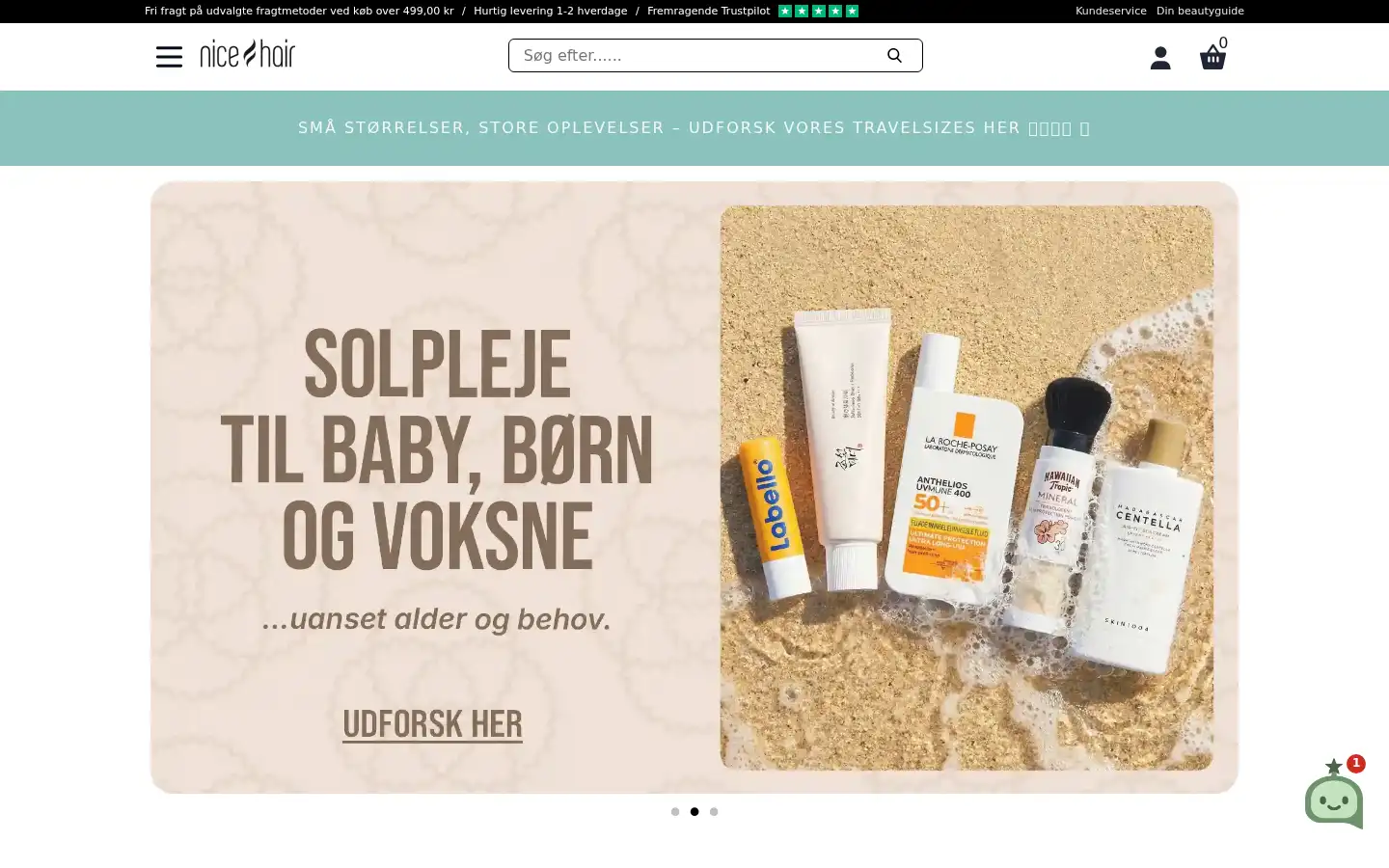 Screenshot of nicehair.dk