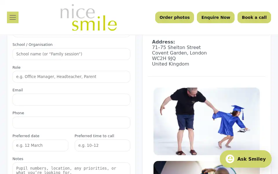 Screenshot of nicesmile.co.uk