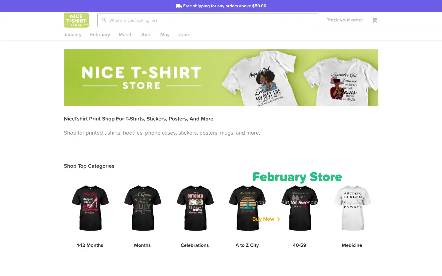 Screenshot of nicetshirt.shop
