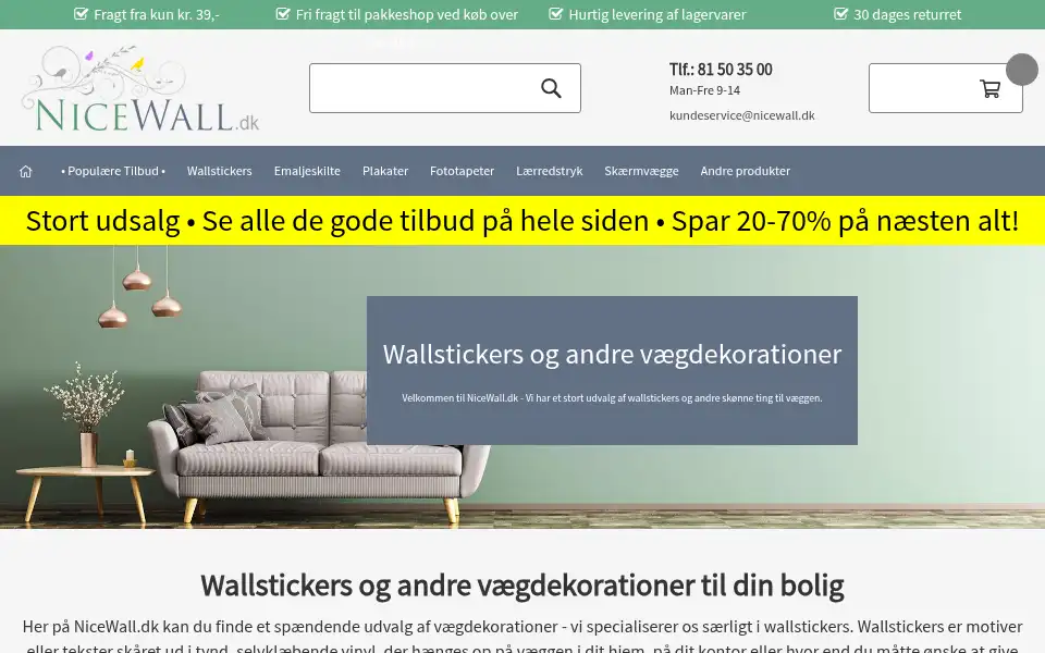 Screenshot of nicewall.dk