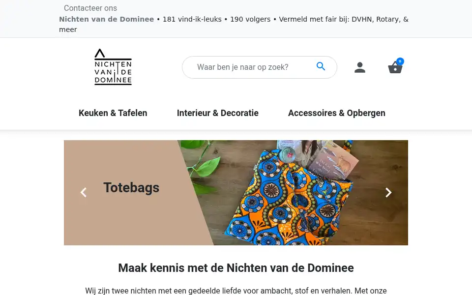 Screenshot of nichtenvandedominee.nl
