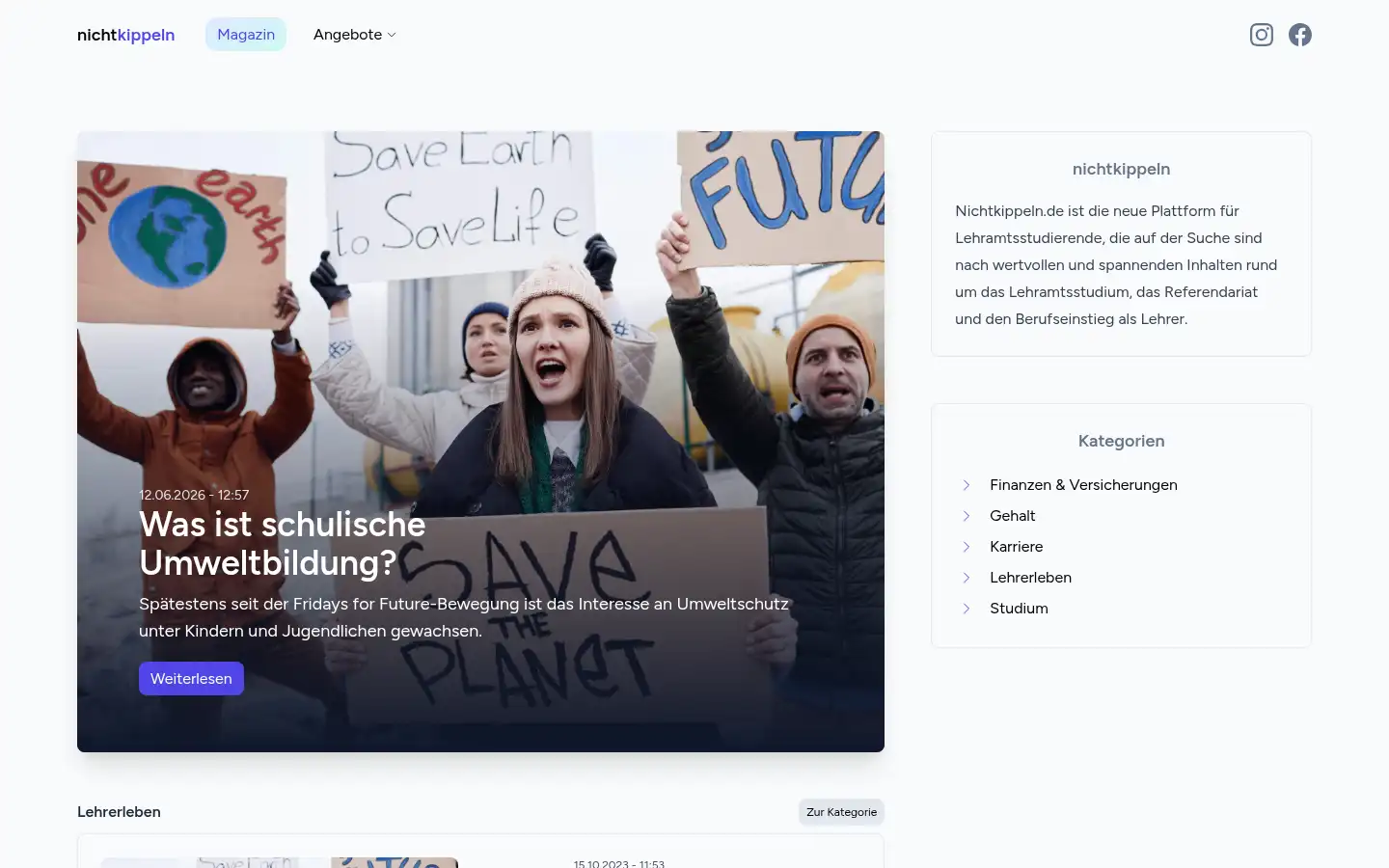 Screenshot of nichtkippeln.de