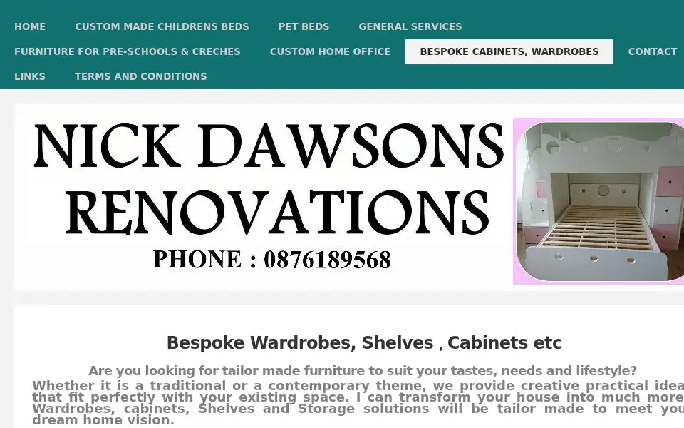 Screenshot of nickdawsons-renovations.com