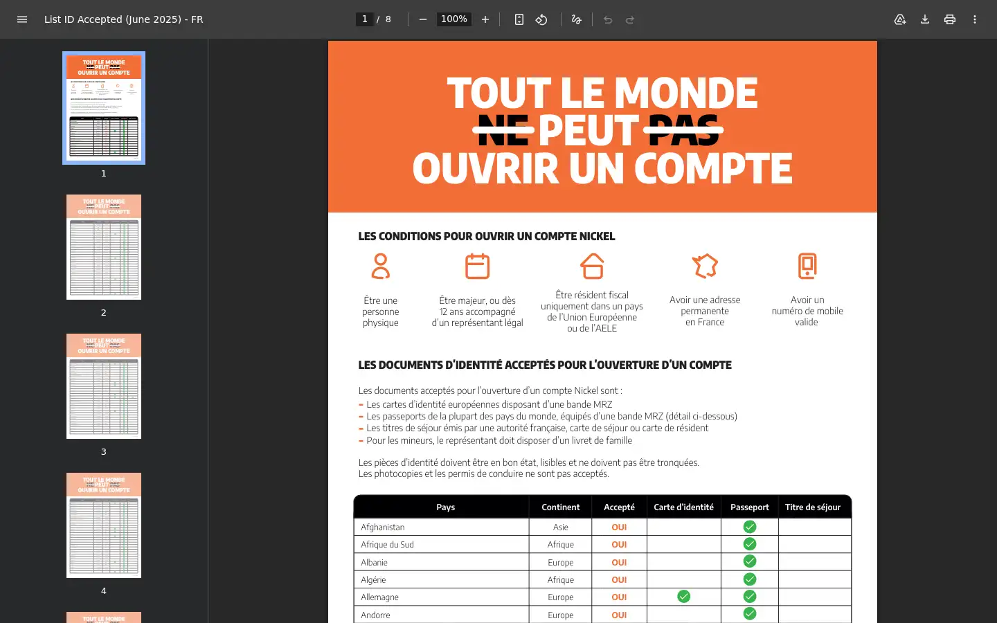 Screenshot of nickel.eu