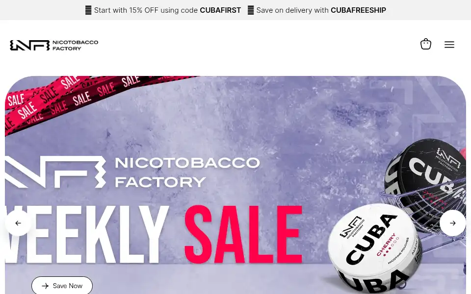 Screenshot of nicotobacco.eu
