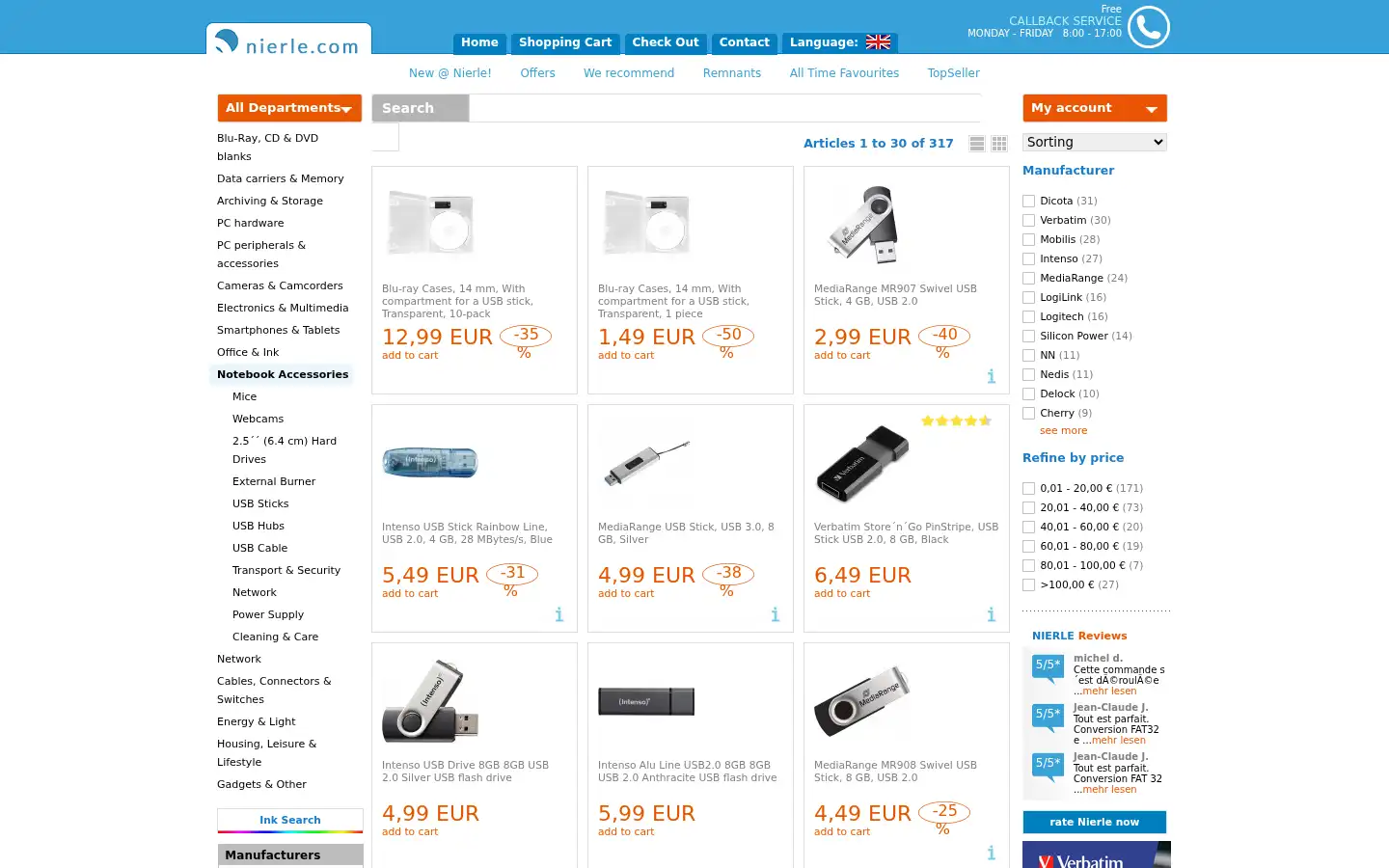 Screenshot of nierle.com