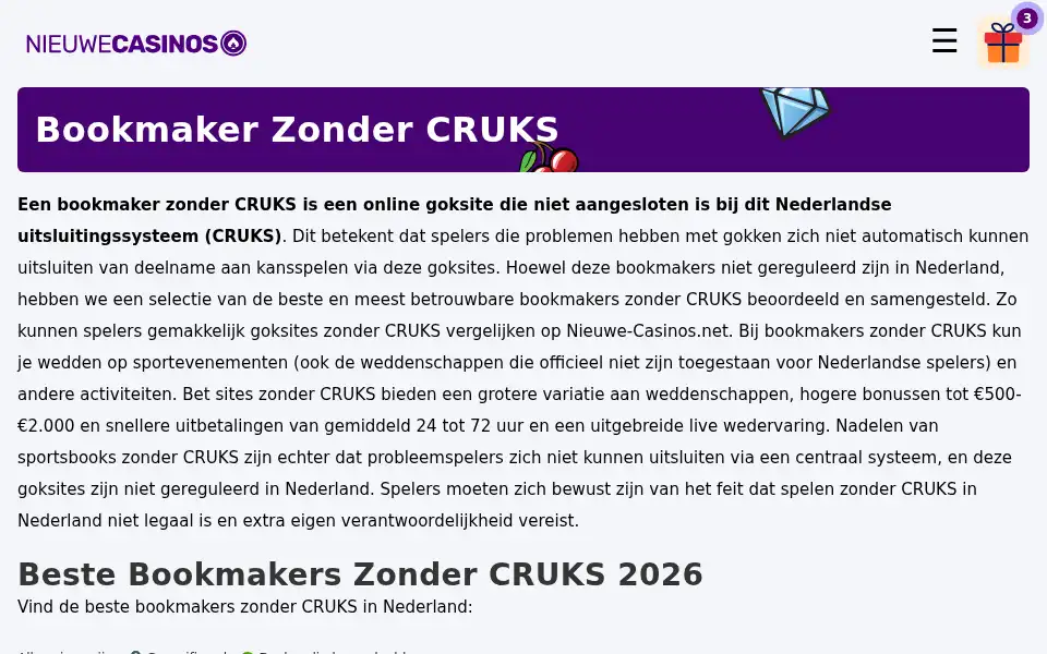 Screenshot of nieuwe-casinos.net