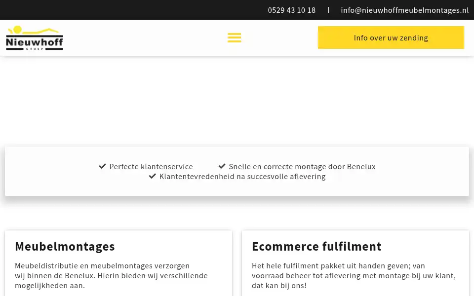 Screenshot of nieuwhoffmeubelmontage.nl
