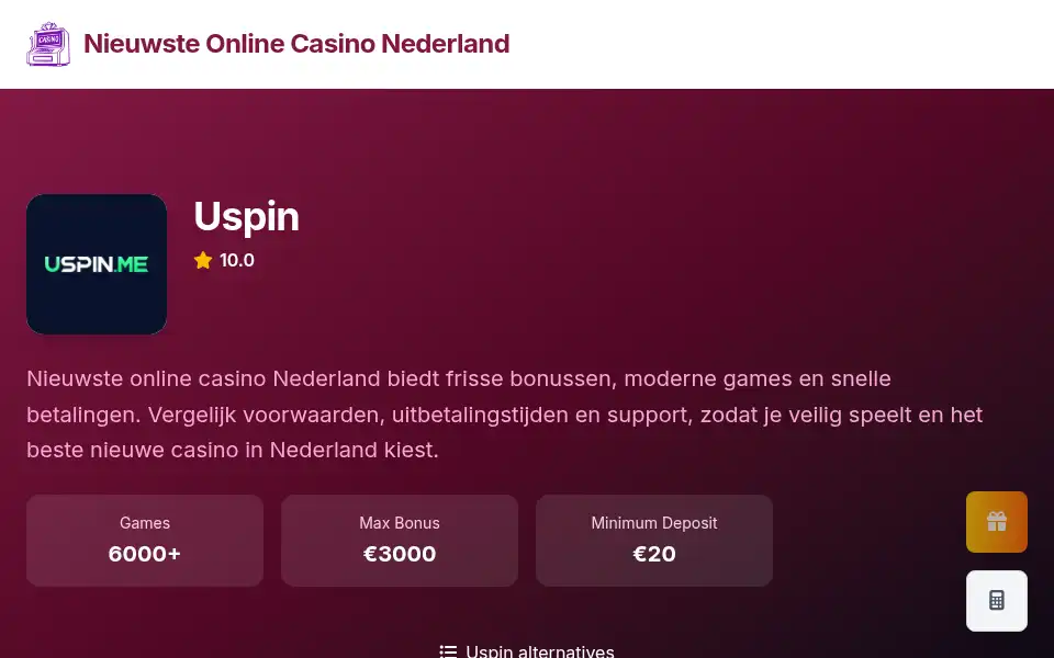 Screenshot of nieuwstecasinonederland.nl
