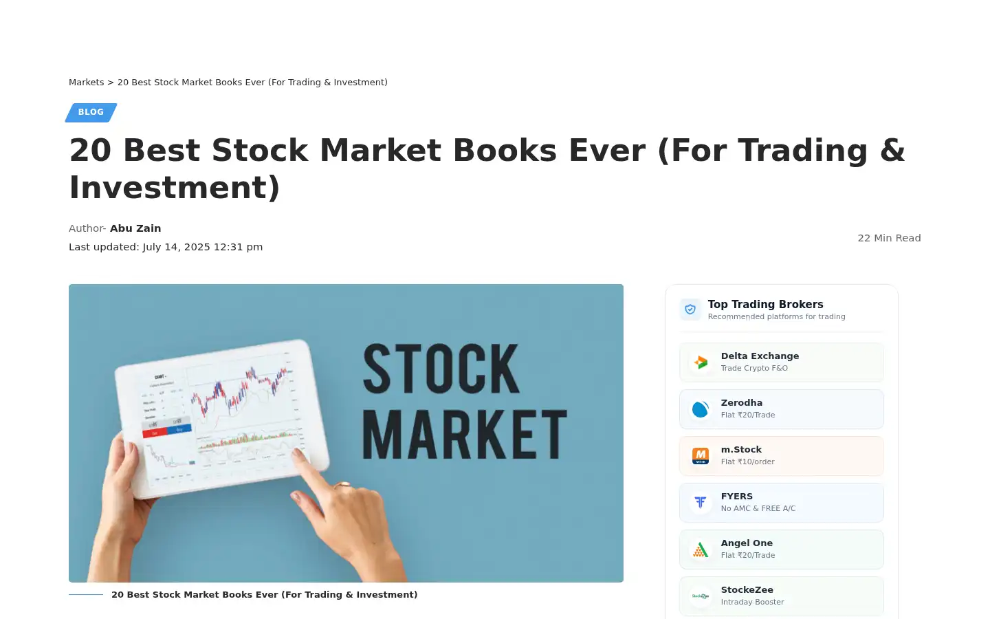 Screenshot of niftytrader.in