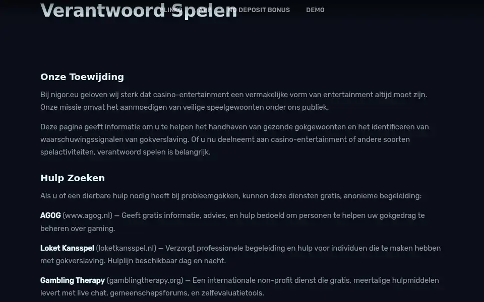 Screenshot of nigor.eu
