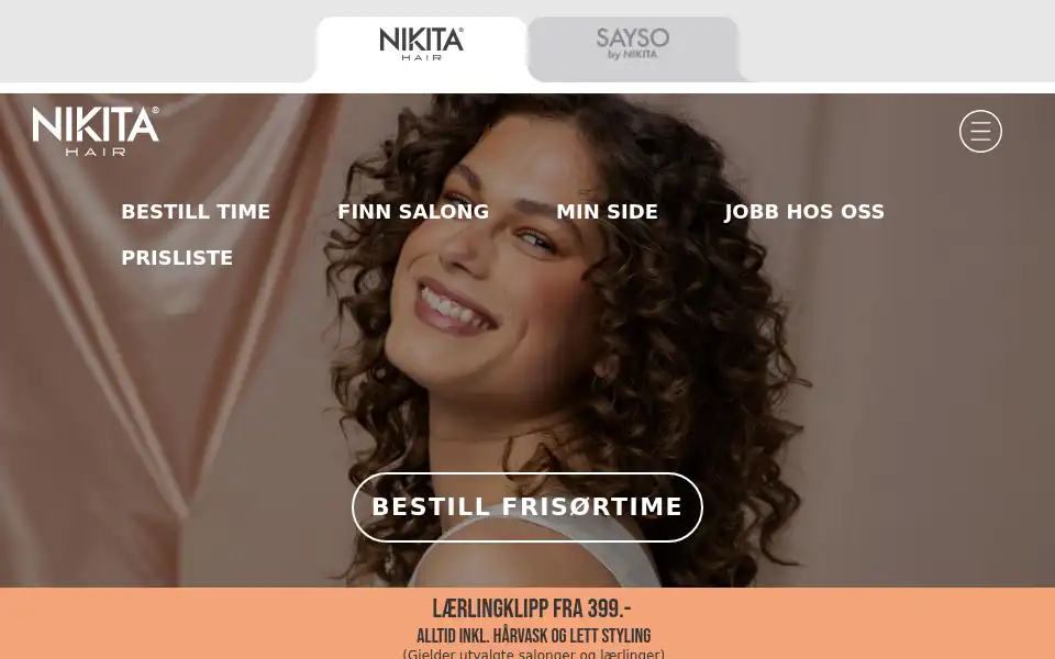 Screenshot of nikita.no