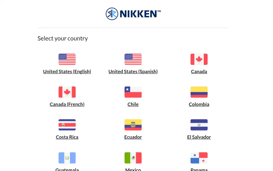 Screenshot of nikken.com