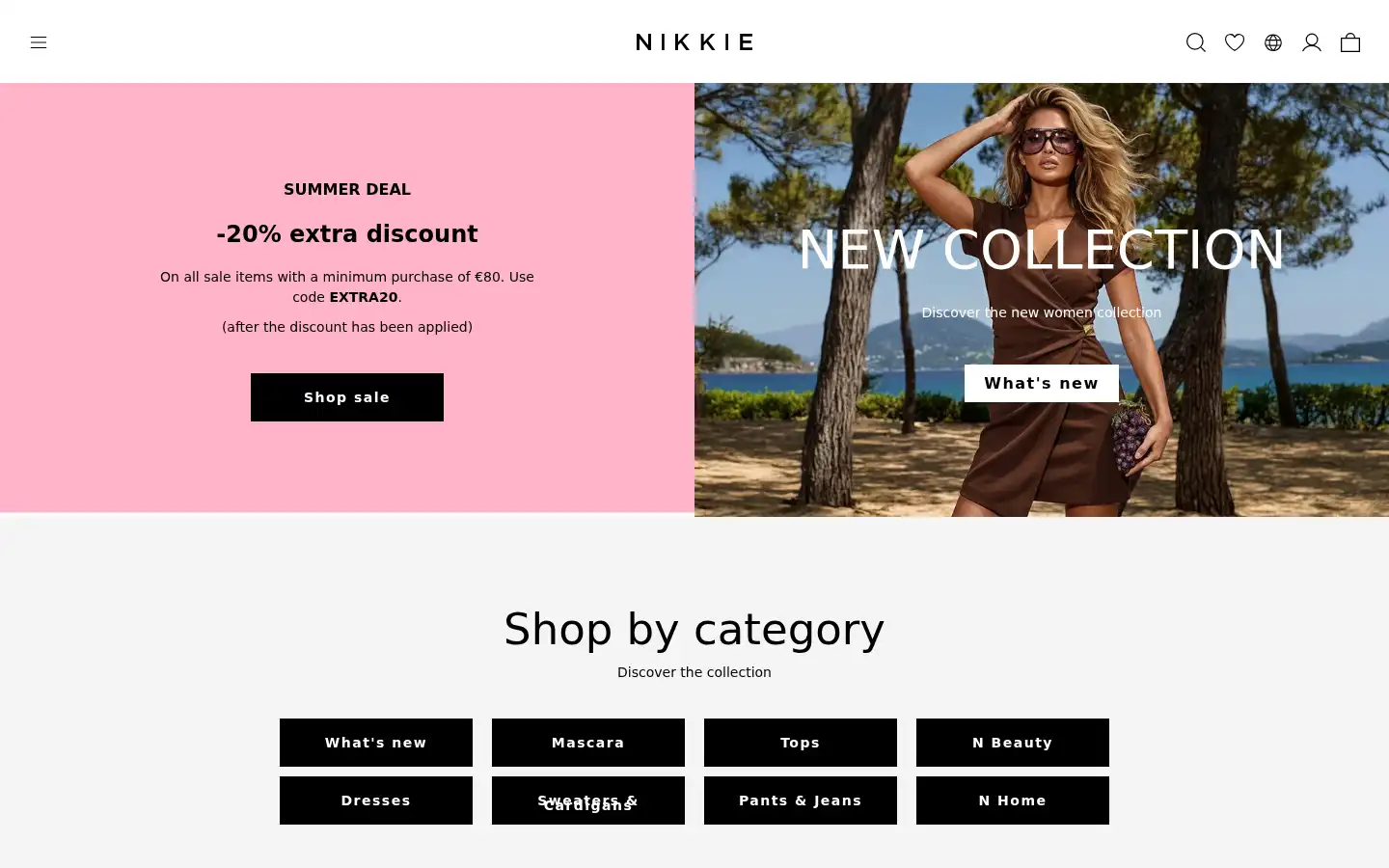 Screenshot of nikkie.com