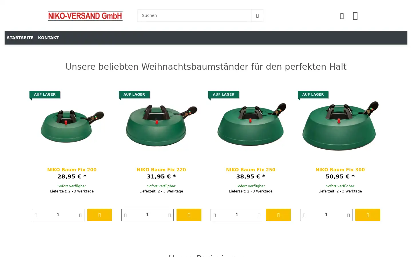 Screenshot of niko-versand.de